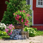 Фонтан садовый с двумя корзинами на камне U08969 - фото 27235