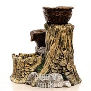 Фонтан садовый с двумя корзинами на камне U08969 - фото 27238