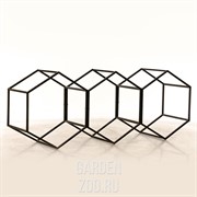 Дровница металл для дачи и дома Лофт Соты 66-916 - фото 27258