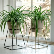 Подставка Лофт кованая черная на подоконник 66-610-B - фото 27272