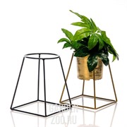 Подставка Лофт кованая черная на подоконник 66-610-B - фото 27273