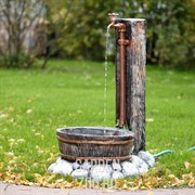 Умывальник садовый с кадушкой высота 100см стеклопластик U07558 - фото 27277