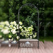 Арка беседка со скамейкой кованая высота 2,5м 863-23R - фото 27374