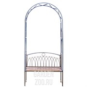 Арка беседка со скамейкой кованая высота 2,5м 863-23R - фото 27376