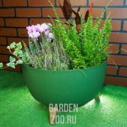 Кашпо РОМА ЭКО на ножках 21л 40х25 зелёный - фото 27395 Кашпо РОМА ЭКО на ножках 21л 40х25 зелёный - фото 27395