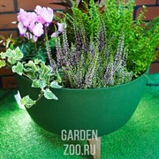 Кашпо РОМА ЭКО на ножках 21л 40х25 зелёный - фото 27396 Кашпо РОМА ЭКО на ножках 21л 40х25 зелёный - фото 27396