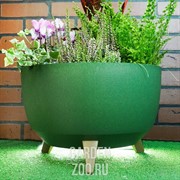 Кашпо РОМА ЭКО на ножках 21л 40х25 зелёный - фото 27397 Кашпо РОМА ЭКО на ножках 21л 40х25 зелёный - фото 27397