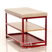 Обувница Лофт металл красная 66-803 - фото 27430