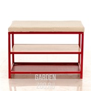 Обувница Лофт металл красная 66-803 - фото 27431