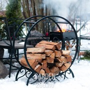 Дровница кованая круглая металлическая 500-82 - фото 27437