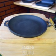 Жаровня Хорека чугунная литая с подставкой 200*40 - фото 27441