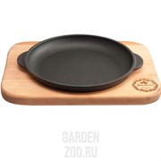 Жаровня Хорека чугунная литая с подставкой 200*40 - фото 27442