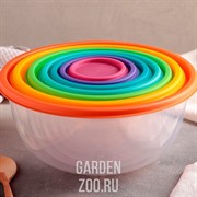 Набор мисок Радуга 7шт - фото 27444