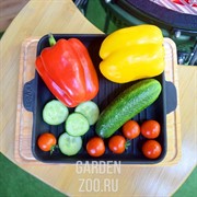 Сковорода гриль чугунная с подставкой 180*180*25 - фото 27447