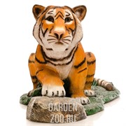 Фигура садовая Тигренок на камне стеклопластик U08923 - фото 27480