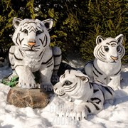 Фигура садовая Тигренок на камне стеклопластик U08923 - фото 27482