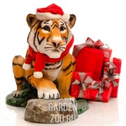 Фигура садовая Тигренок на камне стеклопластик U08923 - фото 27484