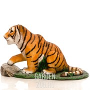 Фигура садовая Тигренок на камне стеклопластик U08923 - фото 27485
