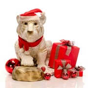 Фигура садовая Тигренок на камне стеклопластик U08923 - фото 27487