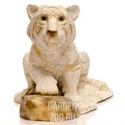 Фигура садовая Тигренок на камне стеклопластик U08923 - фото 27488