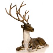 Фигура Олень с рогами лежит для сада и интерьера U08936 - фото 27504