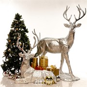 Фигура Олень с рогами лежит для сада и интерьера U08936 - фото 27507