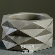 Кашпо РОМБЫ 0,15л серый - фото 27518