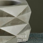 Кашпо РОМБЫ 0,15л серый - фото 27519