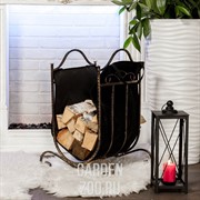 Дровница кованая напольная чёрно-золотая 500-51 - фото 27680