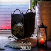 Дровница кованая напольная чёрно-золотая 500-51 - фото 27681