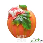 Фигура садовая Тыква с листочком малая полистоун F02001 - фото 27779