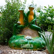 Крышка люка декоративная Лягушки влюбленные полистоун 93 см U07411 - фото 28222 Крышка люка декоративная Лягушки влюбленные полистоун 93 см U07411 - фото 28222