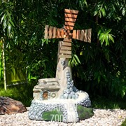 Крышка люка декоративная Мельница с домиком U07519 - фото 28237