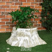 Кашпо декоративное Пень берёзовый для сада U07452 - фото 28251