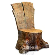 Кресло декоративное для сада Пень стеклопластик 85см U07409 - фото 28256