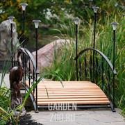 Мостик с фонарями дерево 860-41R - фото 28305