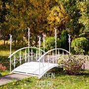 Мостик с фонарями дерево 860-41R - фото 28309