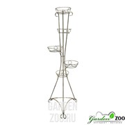 Подставка напольная на 5 кашпо Классика металлическая высота 156см 19-105 - фото 28326