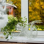 Подставка для цветов Тачка металлическая белая 14-841 - фото 28343 Подставка для цветов Тачка металлическая белая 14-841 - фото 28343