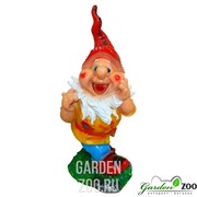 Фигура Гном садовый весельчак полистоун высота 60см F03098 - фото 28427