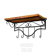 Вешалка с полкой из дерева с металлом 913-61 - фото 28733