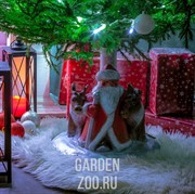 Подставка ёлочная Дед Мороз с оленями U07813 - фото 28937