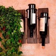 Подставка винная металл с деревом 59-114 - фото 28950