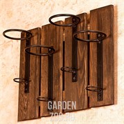 Подставка винная металл с деревом 59-114 - фото 28951