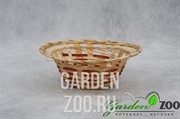 Кашпо плетеное Лукошко с полями большое 19*16 дно 7,5*9 - фото 29139