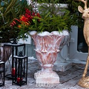 Вазон садовый для цветов Лилия под патину диаметр 48см U07924-WP - фото 29505