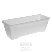 Ящик балконный ТЕРРА 100*19 белый - фото 29675