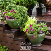 Вазон ребристый под бронзу US07959 - фото 29851