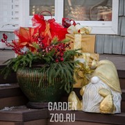 Вазон ребристый под бронзу US07959 - фото 29856