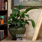 Вазон ребристый под бронзу US07959 - фото 29858